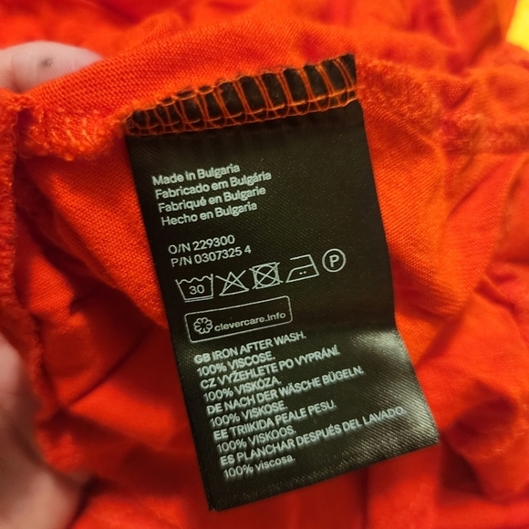 H&M Basic Swing Dress Tomato Red Sleeveless Round Neck Women’s Small S Simple - Picture 4 of 5